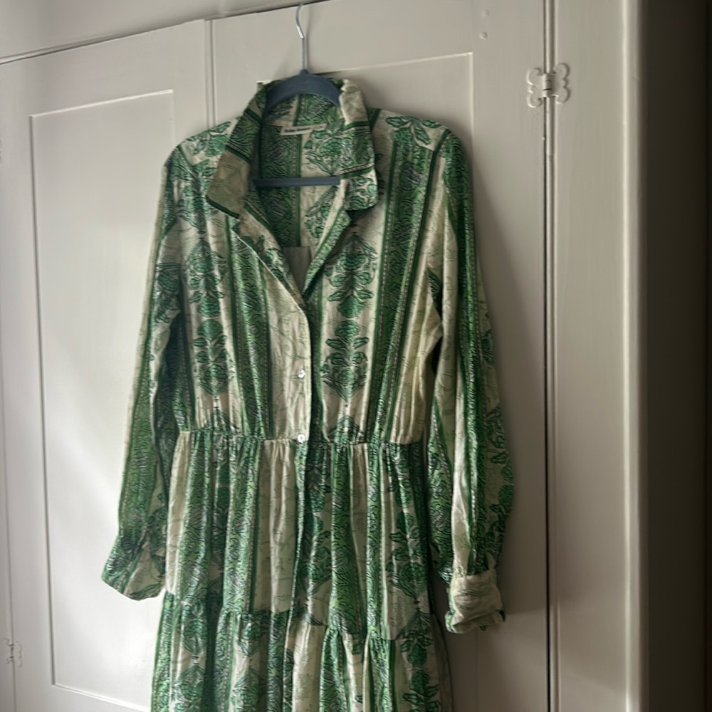 Roberta Roller rabbit green dress with sash and pockets